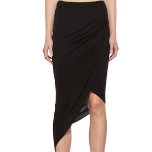 HELMUT LANG Helix Asymmetrical Drape Skirt